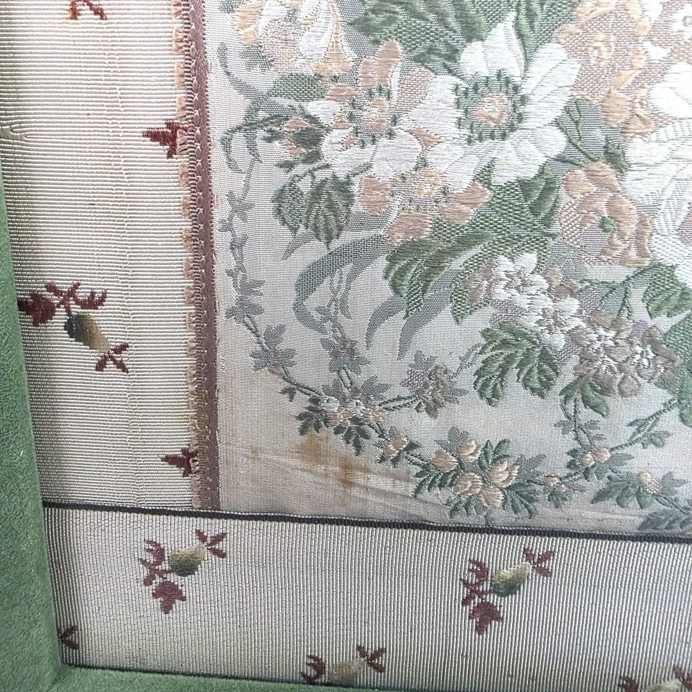 1855 Woven Silk Textile Empress Eugenie & Napoleon III Paris World's Fair Framed